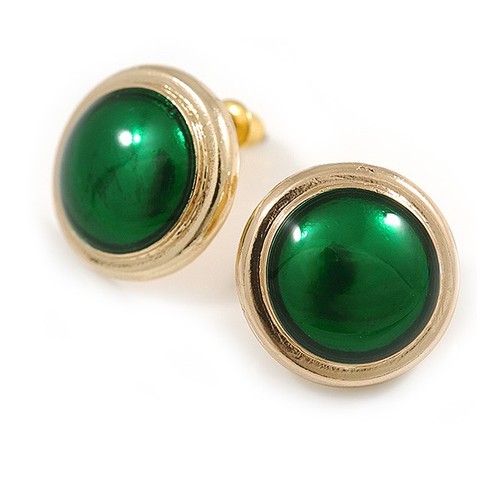17mm green enamel round - d/,