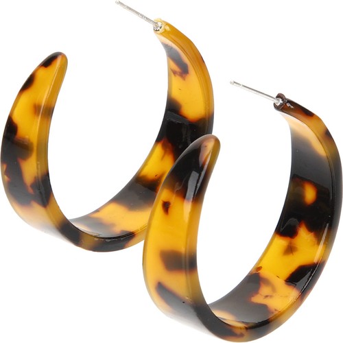 Acrylic stud hoops earrings - acrylic,