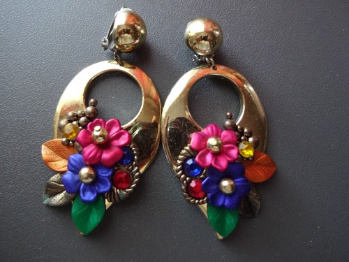 Vtg bold chunky color - vtg, floral