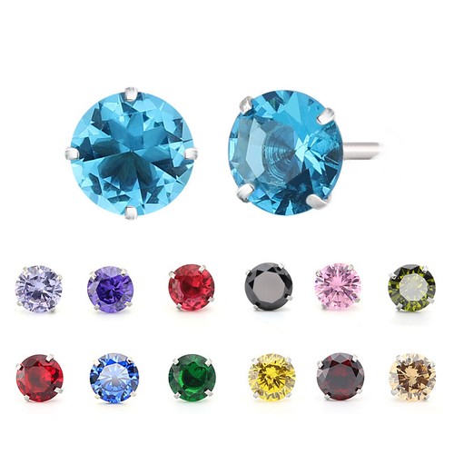 Cubic zirconia stud - cubic, earrings