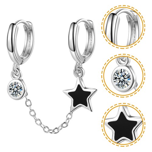 Double earrings for - double, holes