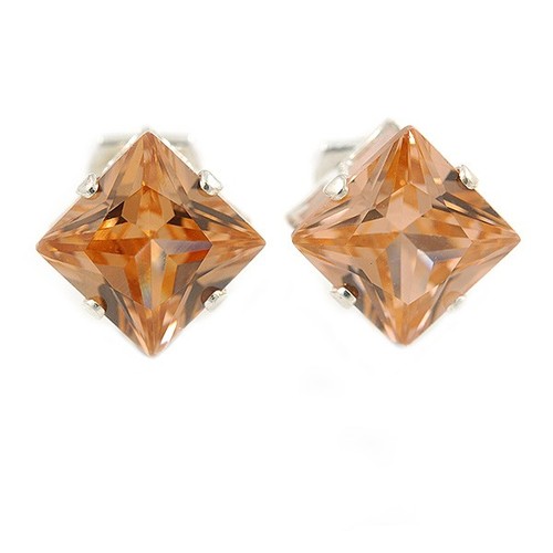 Small square clip earrings - small,