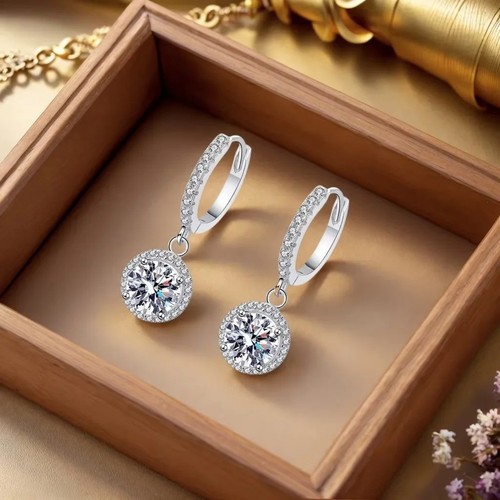 925 sterling silver moissanite - silver,