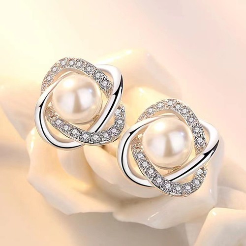 Cluster stone pearl swirl 925 - cluster,