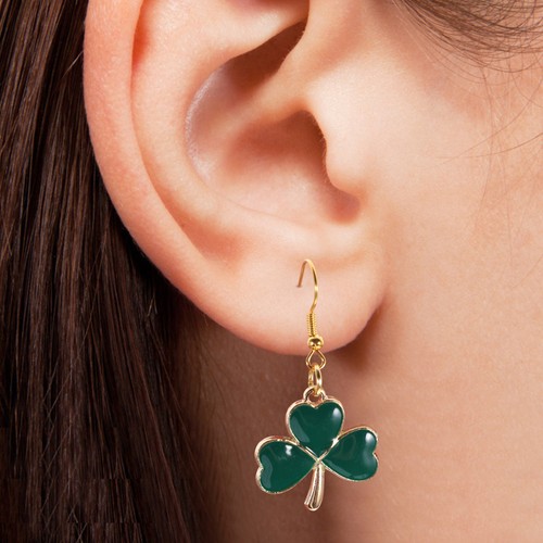 Golden alloy drop earrings for - golden,