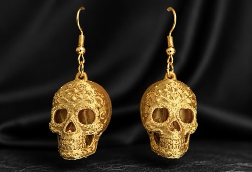 Gothic skull earrings - 💀,