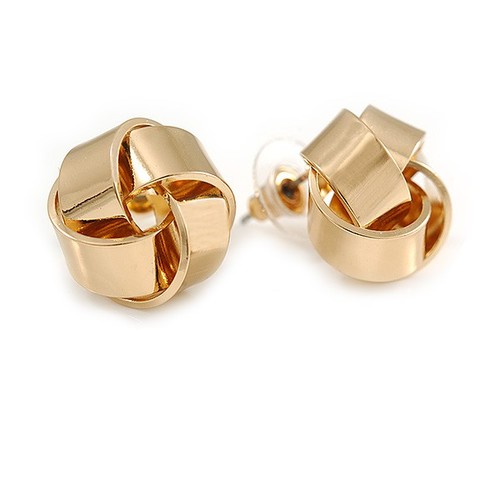 Polished gold tone metal knot - polished,