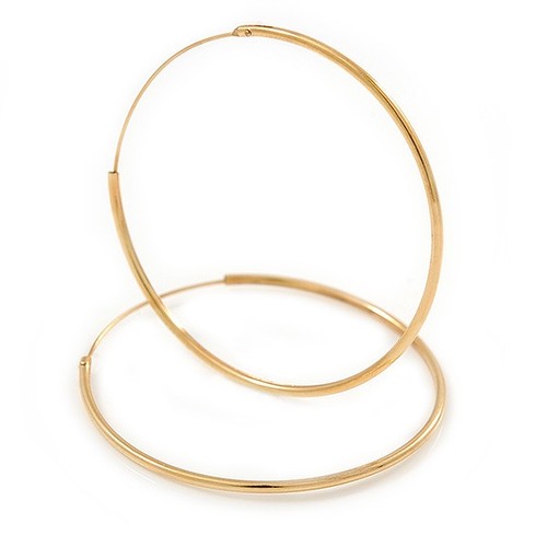 Medium slim hoop - slim, earrings