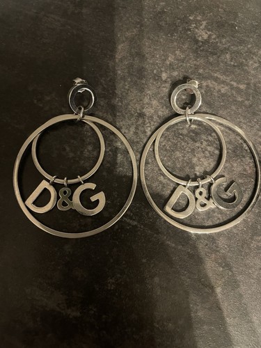 Silver hooped earrings - silver,