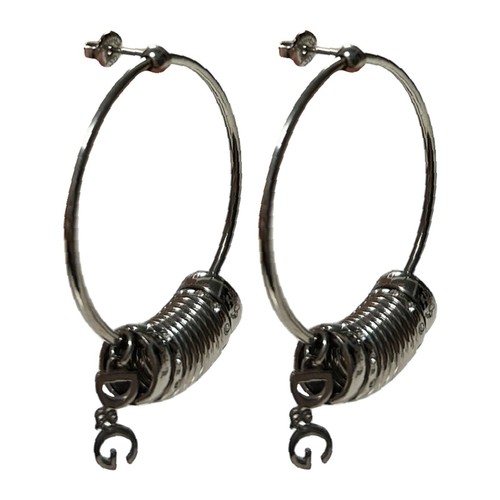 Vintage logo hoop - vintage, earrings